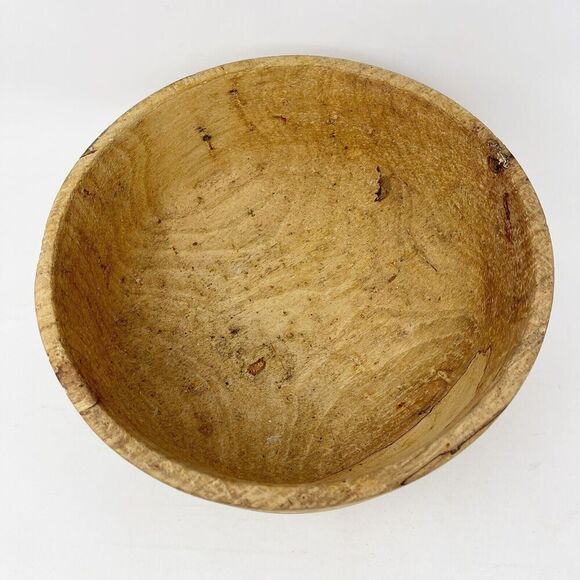 Hand Turned Spalted‎ Wood Bowl Pedestal Driftwood Coastal MCM Beach Primitive - Picture 6 of 10